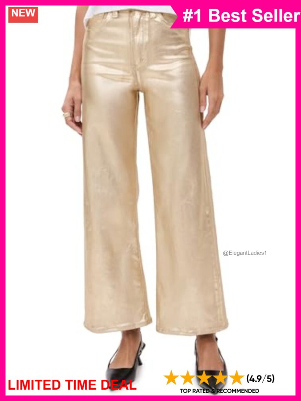 High Rise Wide Leg Ankle Jeans Razor Hem Relaxed Fit